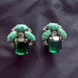 Emerald Green Statement Earrings